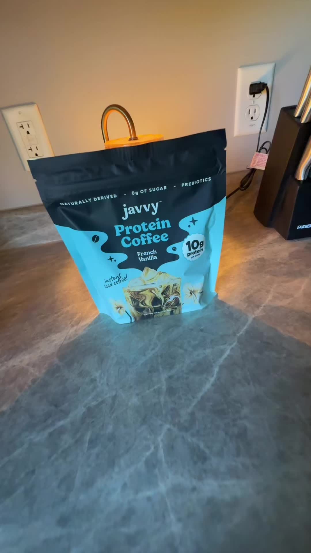 TikTok post by @christinaw1022 for Javy Coffee. Caption reads: No better way to start Friday than with @Javvy....
