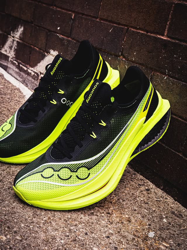 Instagram post by @believeintherun for Saucony. Caption reads: The Saucony Endorphin Pro 5 is in for testing.....