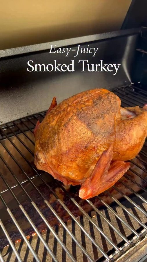 Instagram post by @thesaltycooker for Traeger Grills. Caption reads: Let’s make the perfect tender, juicy smoked turkey....