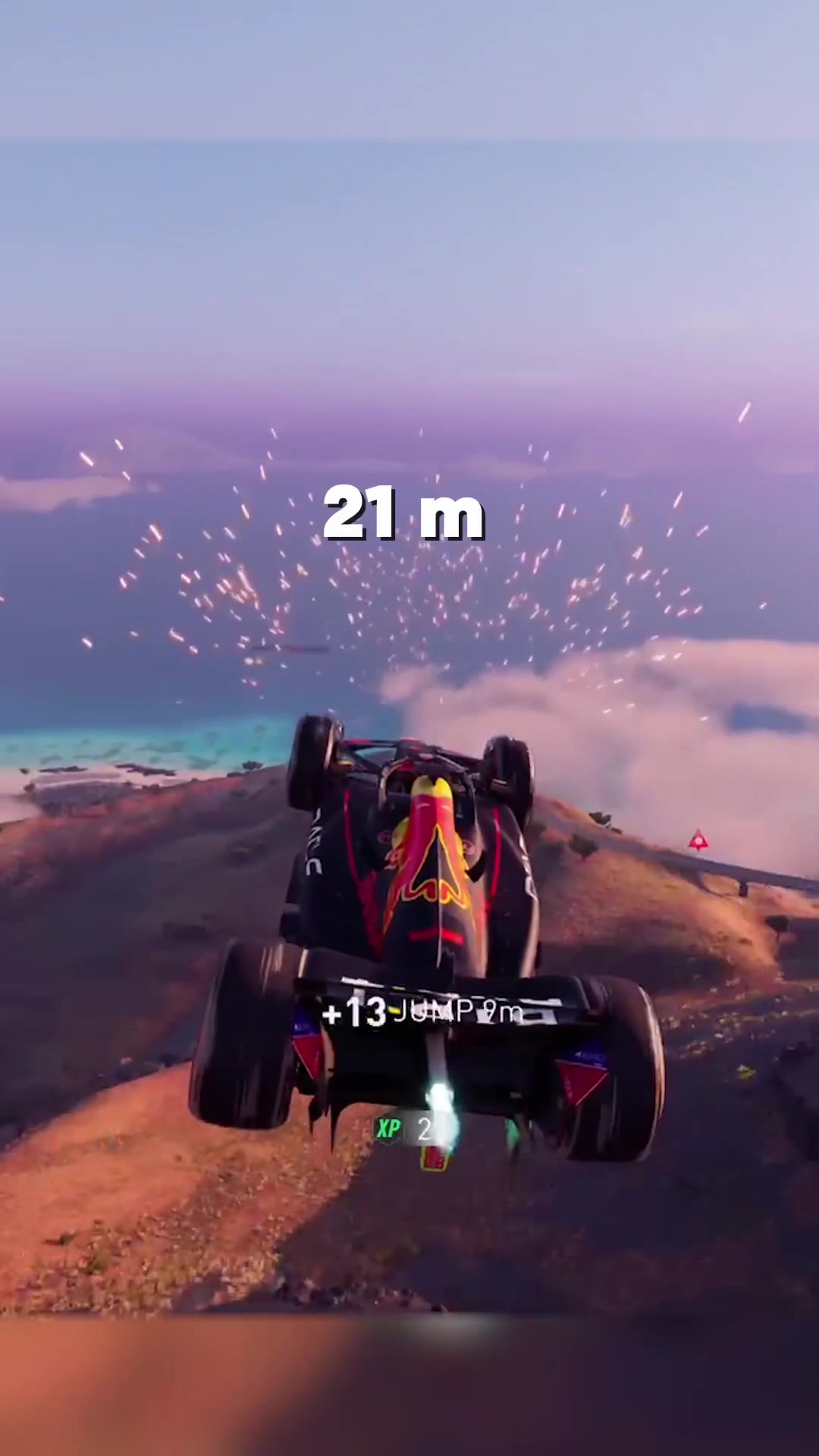 TikTok post by @redbullgaming for Ubisoft. Caption reads: Ready! Set! Launch!  @The Crew Game #cars....