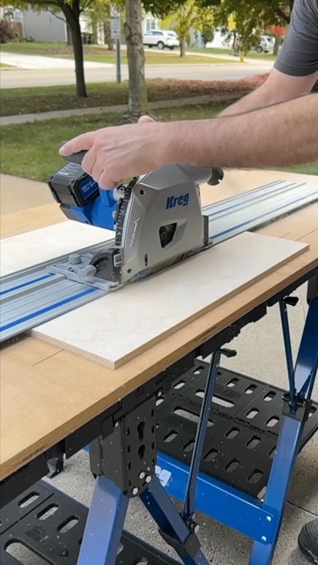 Instagram post by @makingathome for Kreg Tool. Caption reads: �Today I am using the Kreg 20V Ionic Drive™ 6 1/2”....