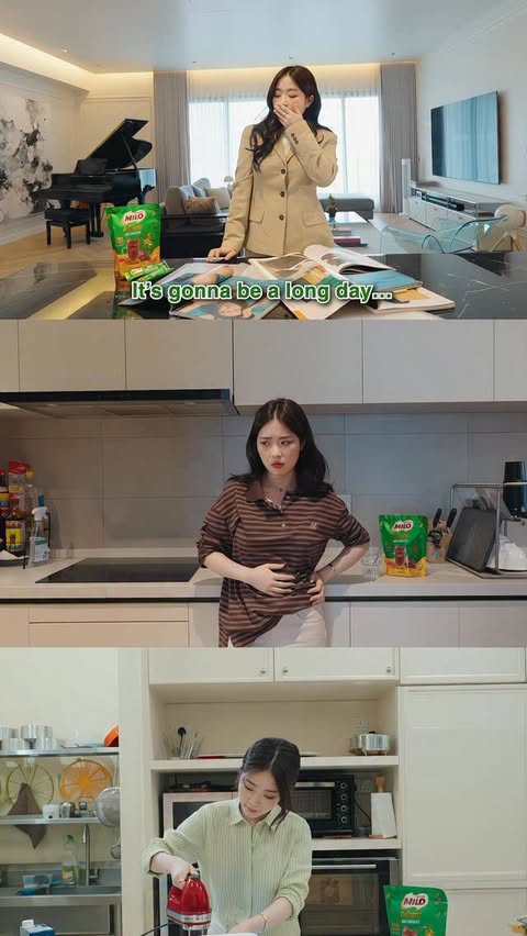 Instagram post by @jessicachaw for Milo Perú. Caption reads: No matter how busy I get...MILO Intense always....