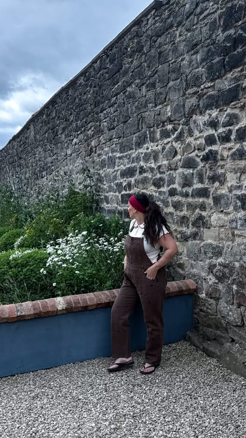 Instagram post by @gracesurguy for Monica Vinader Official. Caption reads: How absolutely cute is this dungaree and top combo....