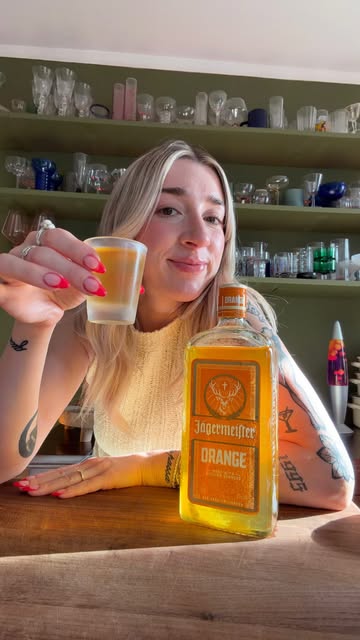 Instagram post by @drinksbyevie for Jägermeister. Caption reads: [...] one to have around this summer. 1 oz....