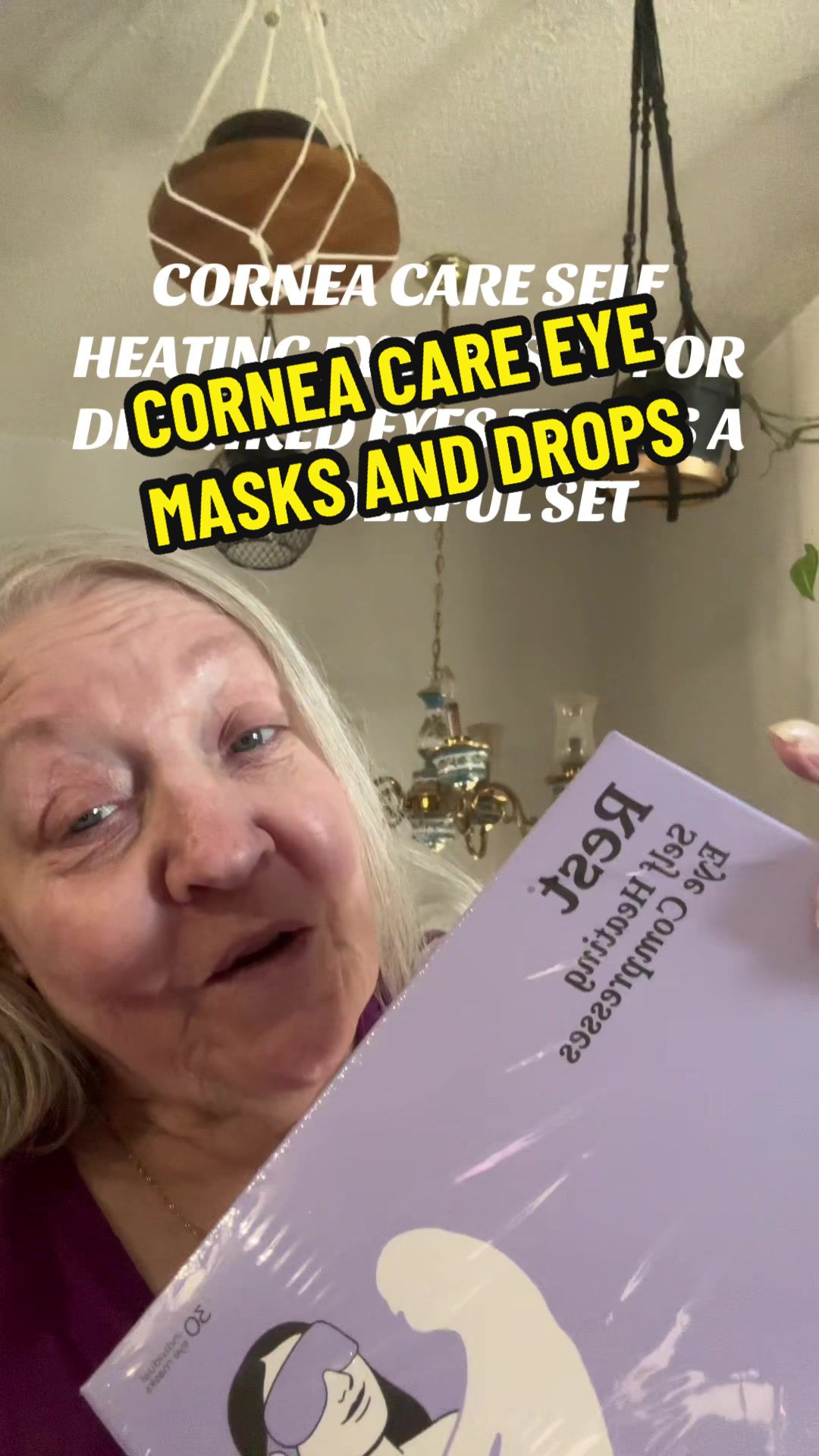 TikTok post by @sheriecewebbcampb for CorneaCare. Caption reads: #corneacare #selfheatingeyemask #eyedrops [...].