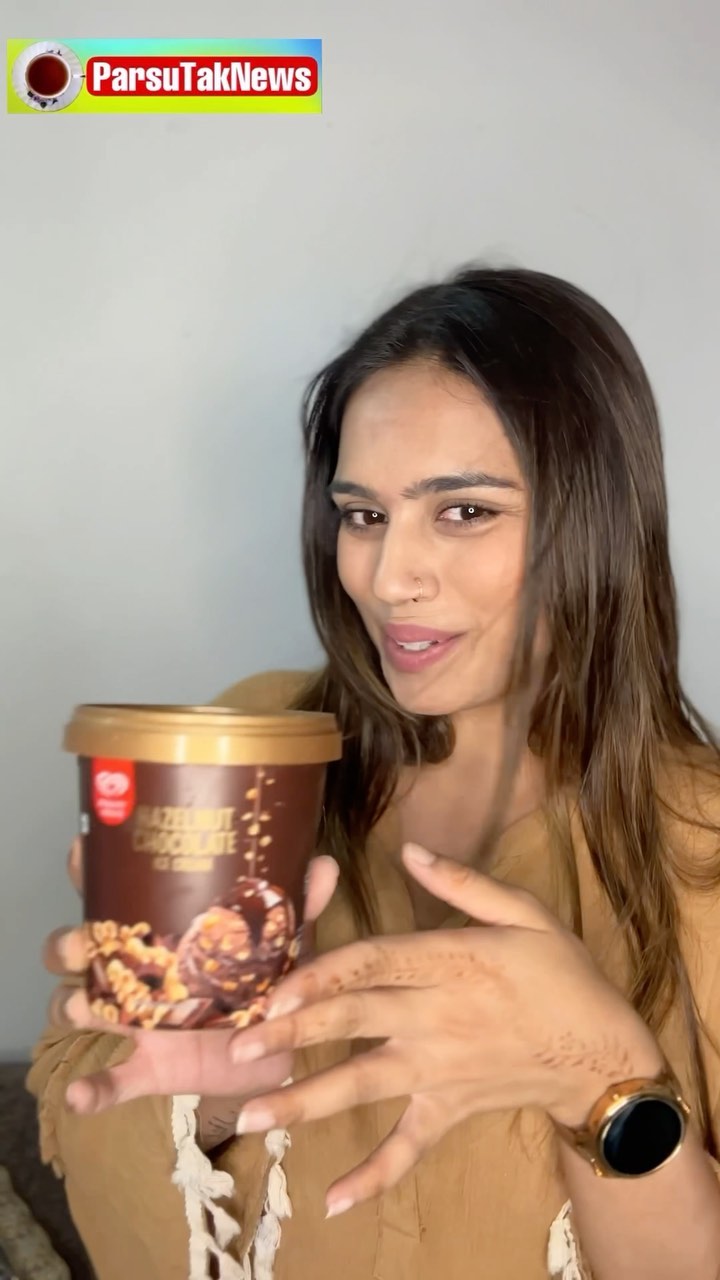 Instagram post by @theuntamedlenss for Kwality Wall's. Caption reads: Go nuts over the new Kwality Walls hazelnut ice....