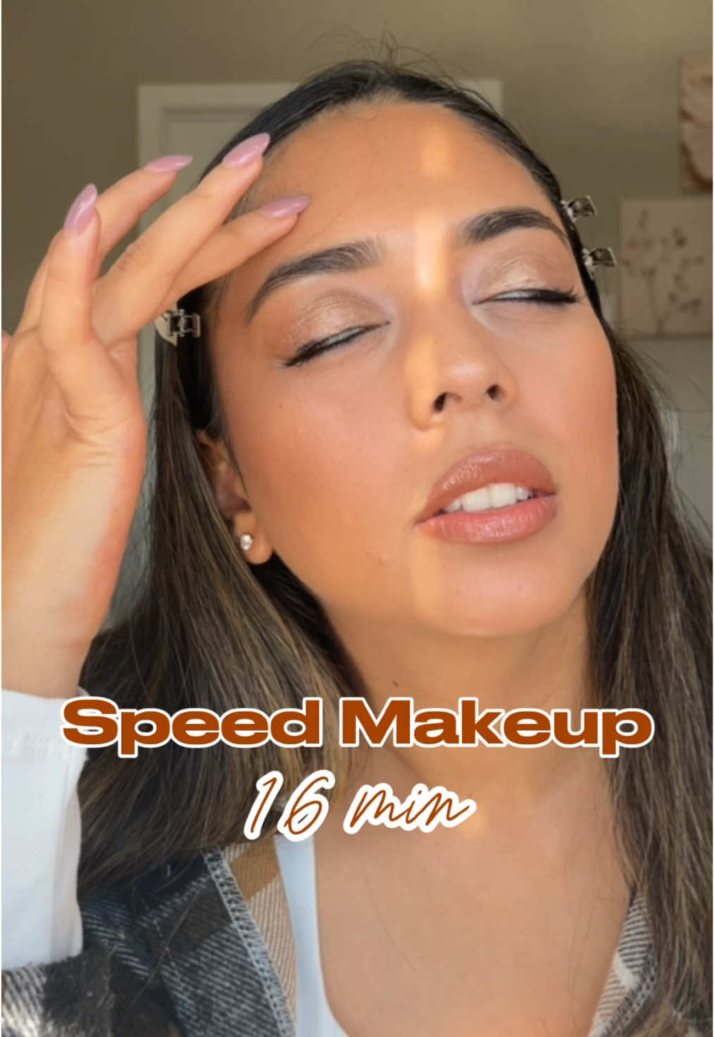 TikTok post by @poojajain2282 for Essence Cosmetics. Caption reads: Another speed makeup challenge brought to you by....