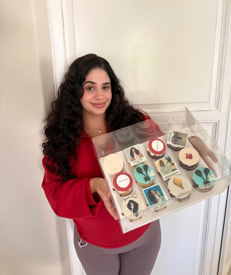 Instagram post by @herbalmmo for BounceCurl. Caption reads: Ten years ago, we launched our very first product,....