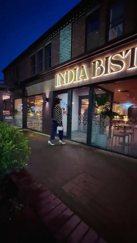 Instagram post by @tt_styled for Izabel London. Caption reads: Recently experienced the new India Bistro in....