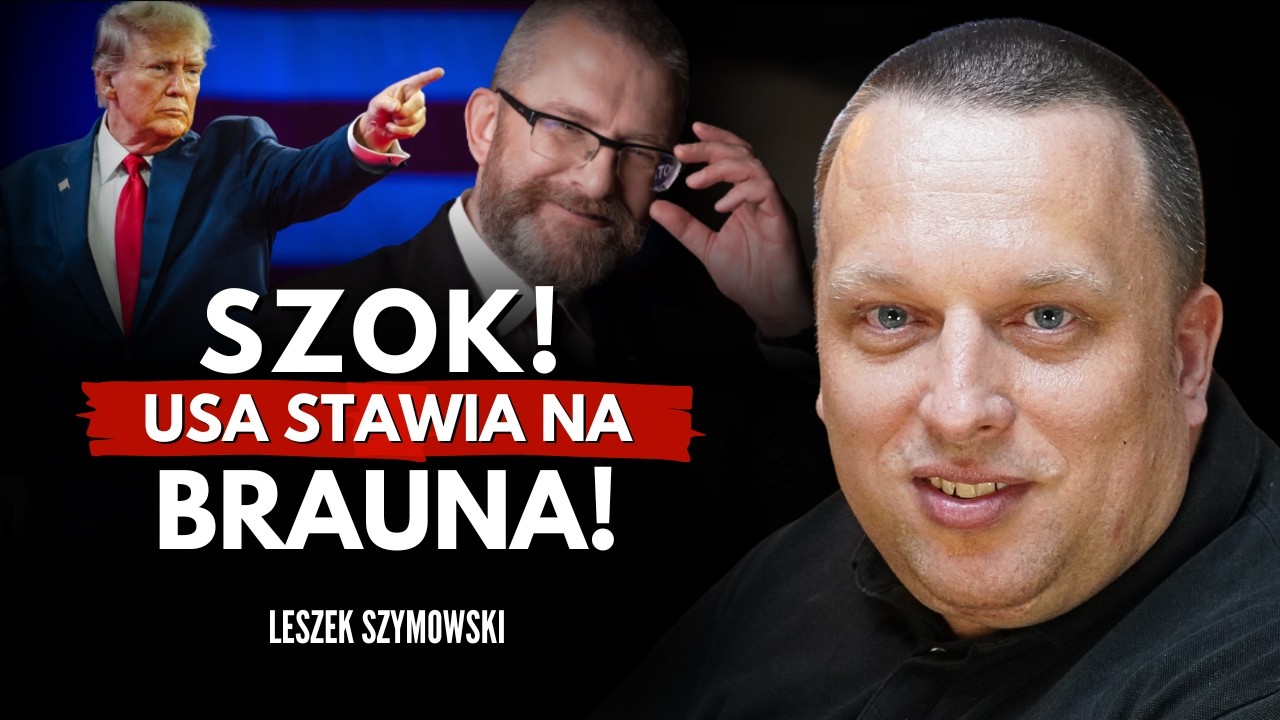YouTube post by @TomaszDrwal for Goldsaver. Caption reads: 🇺🇸 The USA wants Grzegorz Braun in power in....