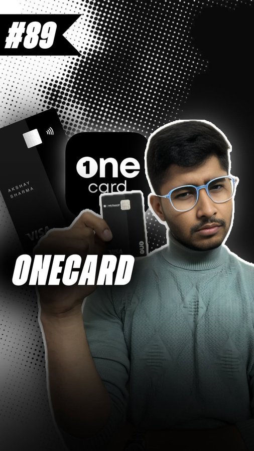 Instagram post by @anshuffle for OneCard. Caption reads: The Lifetime Free Metal One Credit Card, comes....