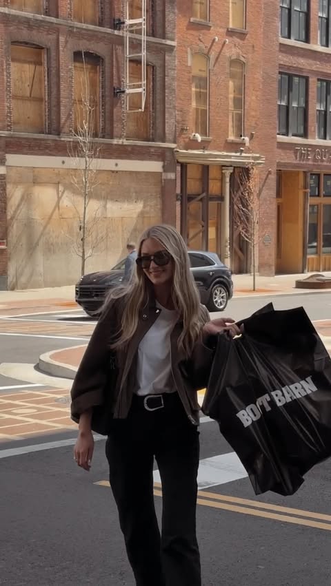 Instagram post by @theamandacannon for Boot Barn. Caption reads: [...] outfits! Which one would you pick? #ad....