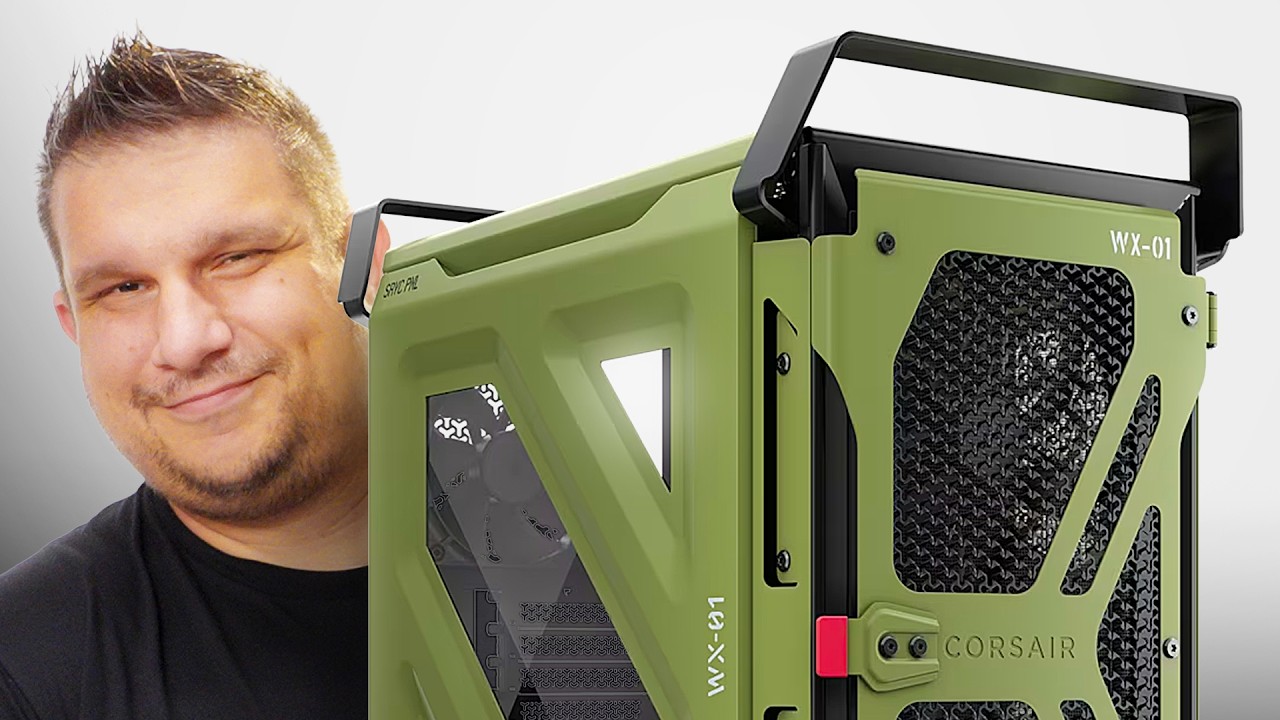 YouTube post by @ShortCircuit for Private Internet Access. Caption reads: Your New Favorite PC Case - The Corsair Warthog.