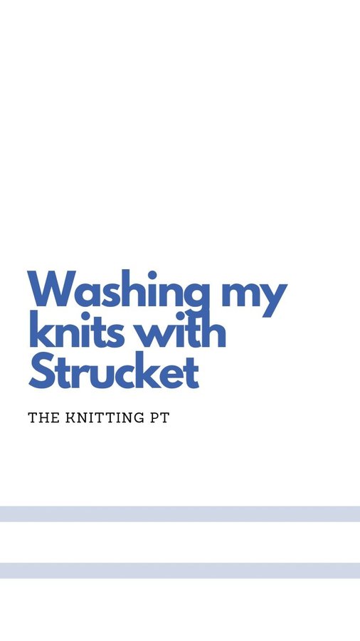Instagram post by @theknittingpt for Strucket. Caption reads: The Strucket 19L has changed my blocking and....