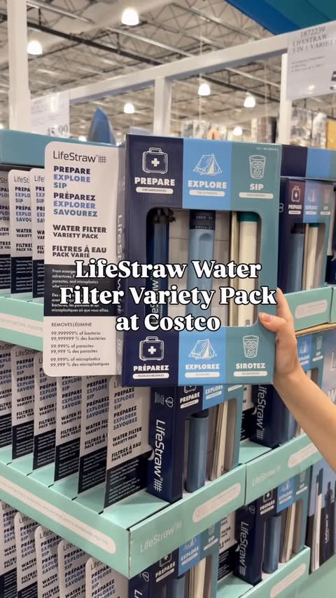 Instagram post by @costconewdeals for LifeStraw. Caption reads: Costco just dropped the LifeStraw Water Filter....