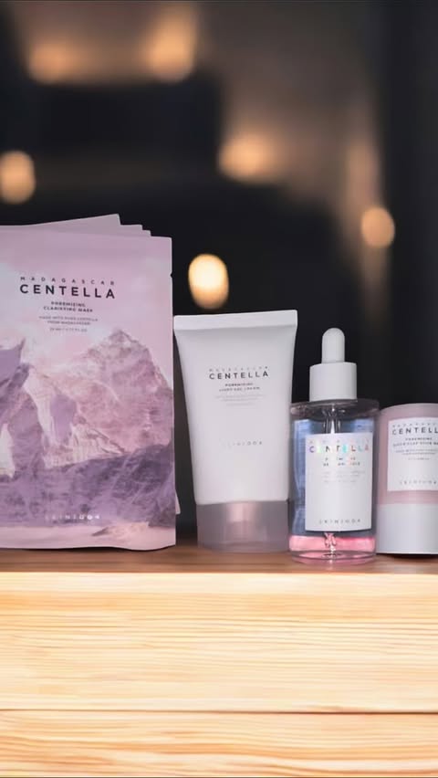 Instagram post by @cyndiyice143 for BAZZAAL. Caption reads: SKIN1004 Poremizing Line 
@skin1004official....