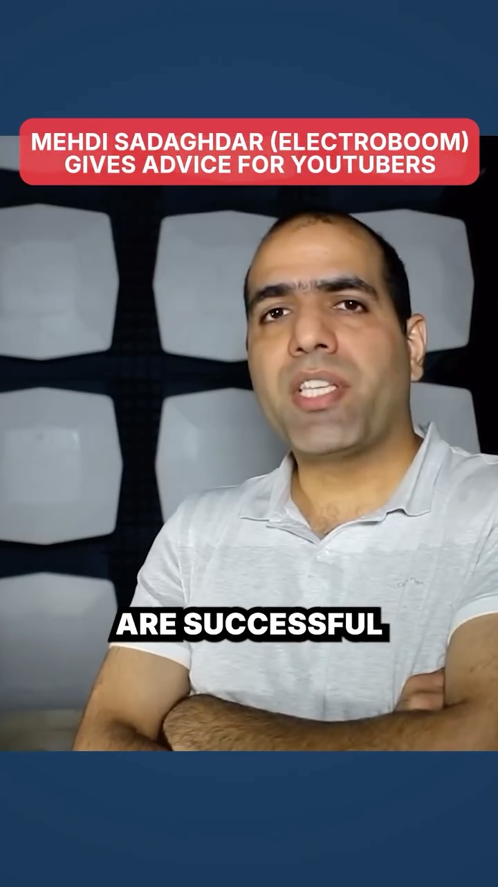 Instagram post by @mehdi_sadaghdar for Entrepreneur. Caption reads: The best creator advice: be....