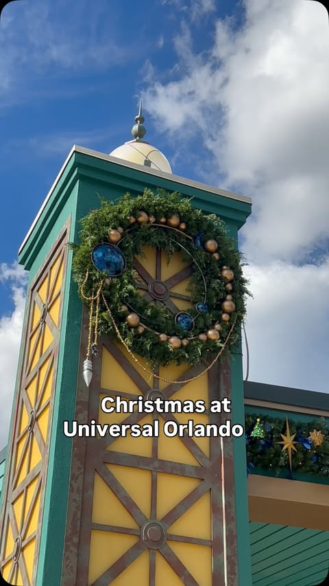 Instagram post by @mistercarrington for Universal Orlando Resort. Caption reads: It’s beginning to look a lot like Christmas....