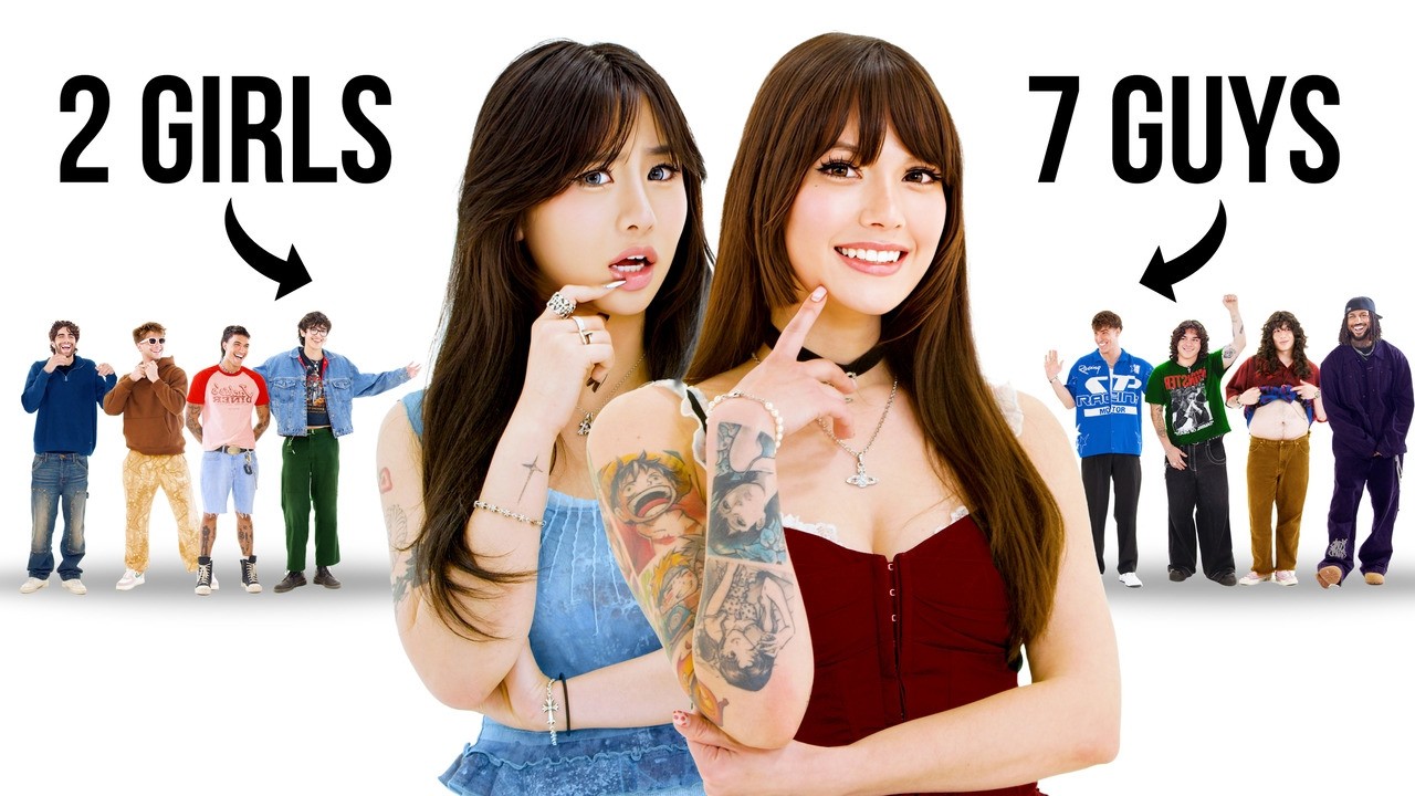 YouTube post by @DavidAlvareeezy for Herohero. Caption reads: Blind Dating 7 Guys With Her Best Friend.