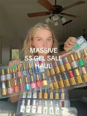 TikTok post by @haley_morey_moen for DND Gel. Caption reads: [...] to shop it before it’s over!!! 💅🏼🤭🤩....