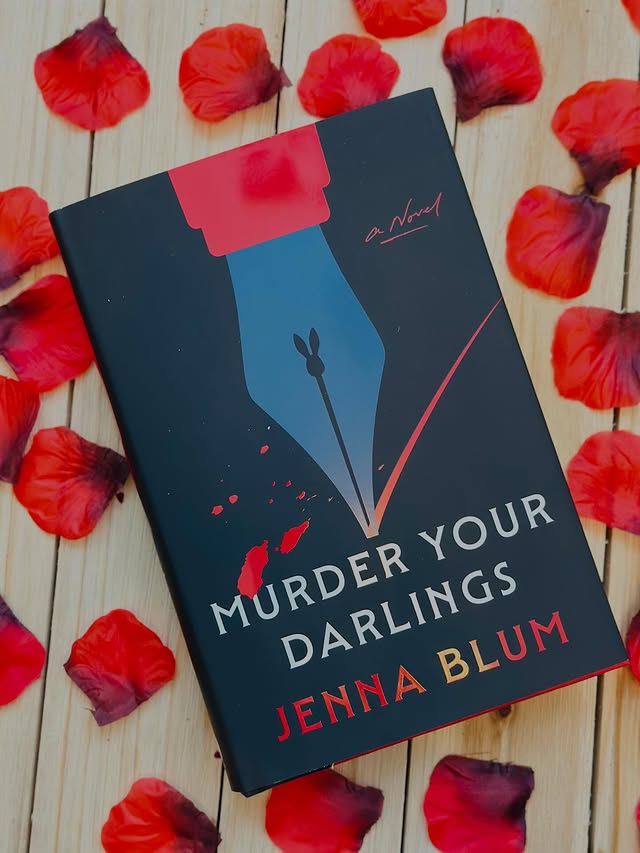 Instagram post by @annaisalwaysreading for Harper Books. Caption reads: 🌟Book Review 🌟 Murder Your Darlings by Jenna....