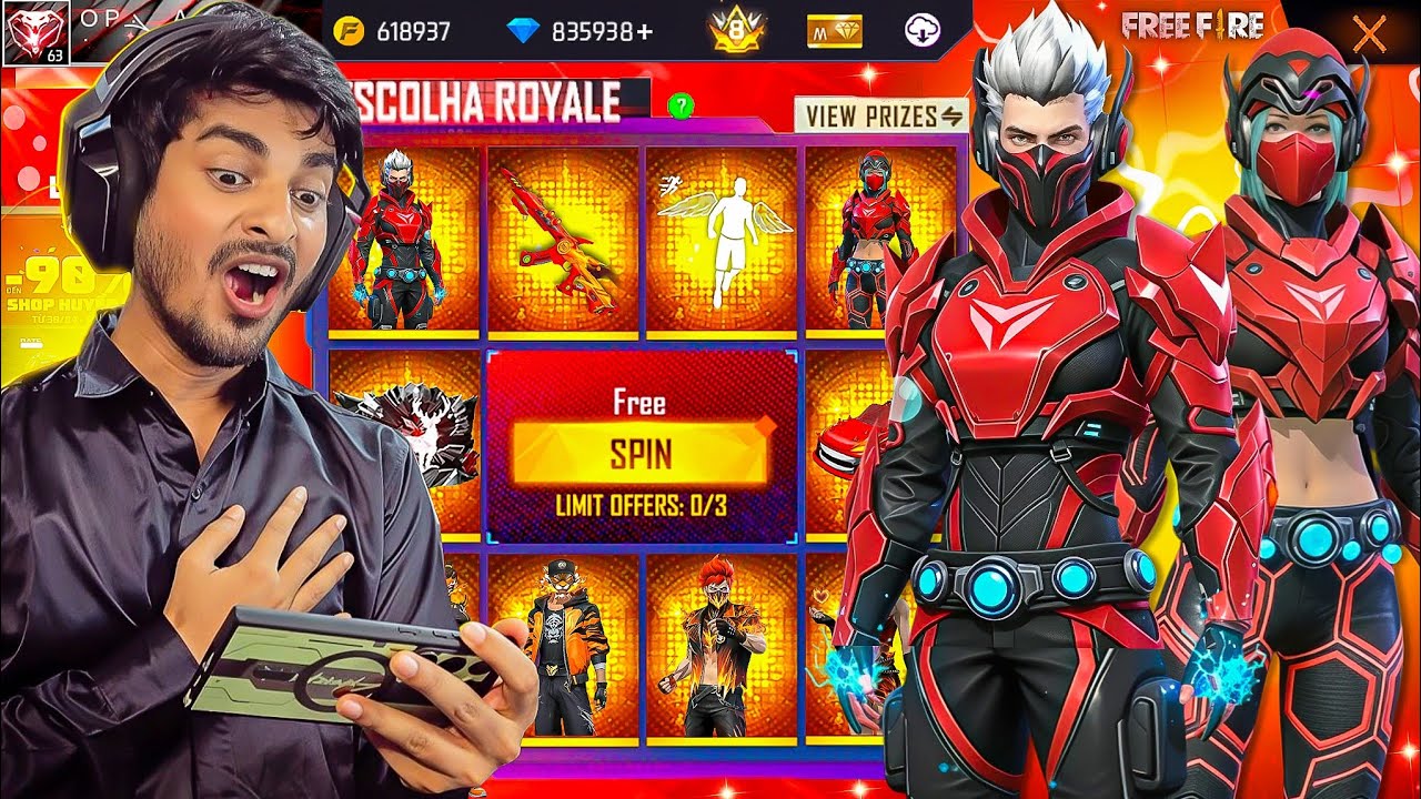 YouTube post by @MDsGamesStation for Honeygain. Caption reads: Buying 24000+ Diamonds, Crimson Elite Bundle, Max....