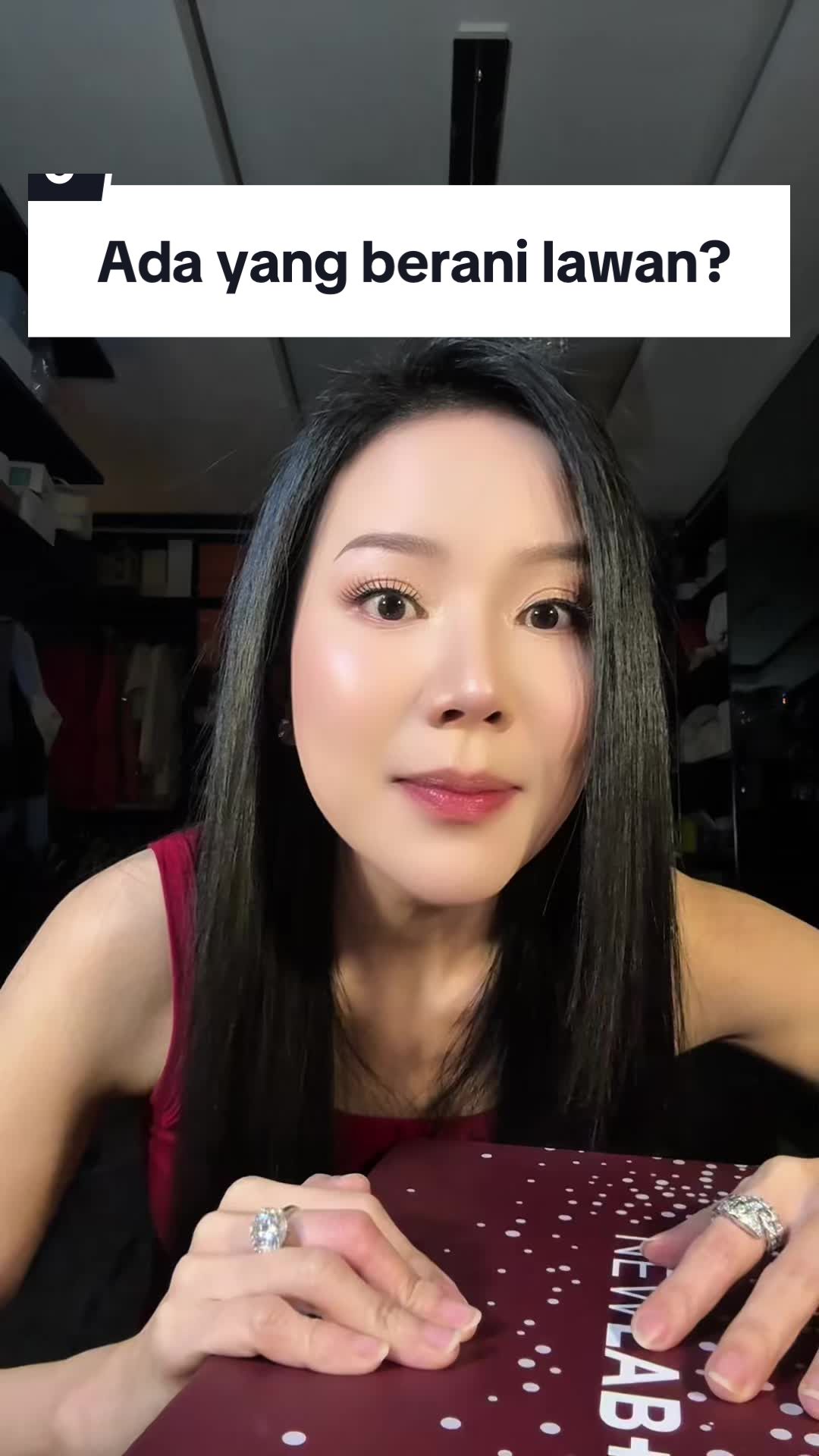 TikTok post by @agnes_jennifer for Newlab. Caption reads: BERANI LAWAN GA?!! Collagen jagoan gue dari 2023,....