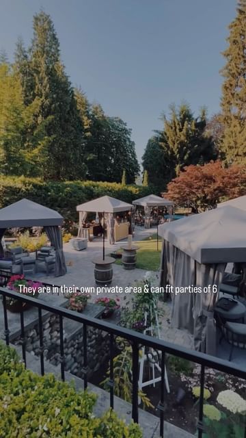 Instagram post by @seattleinsiders for Chateau Ste. Michelle Winery. Caption reads: #ad Summer Activity Idea // the Chateau Cabana....