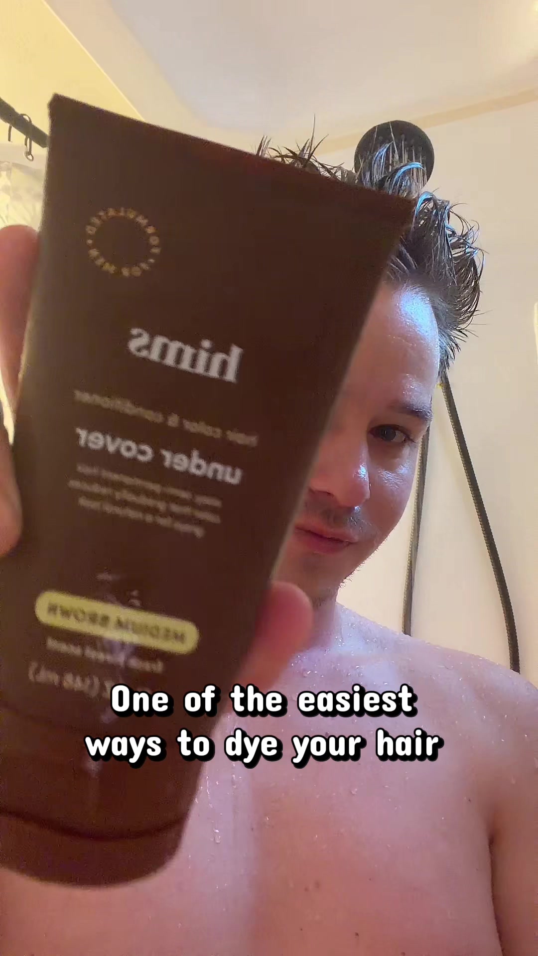 TikTok post by @tygoesthere for hims. Caption reads: Kind of obsessed with this @HIMS product. Super....