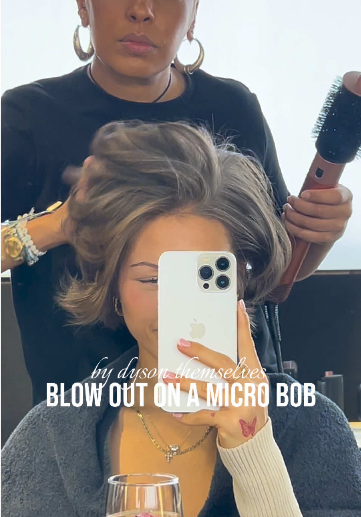 TikTok post by @jocelynmeiere for Dyson. Caption reads: LOVED how this turned out, I popped into @Dyson UK....