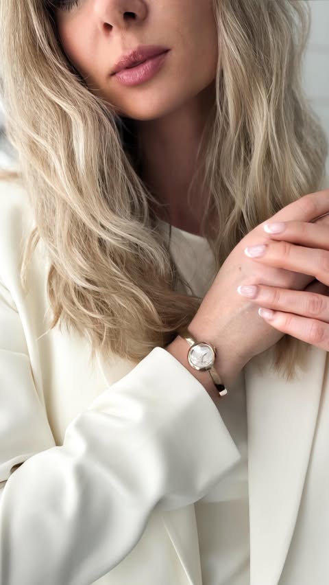 Instagram post by @vanilace for Movado. Caption reads: Getting ready for work today with my @movado....