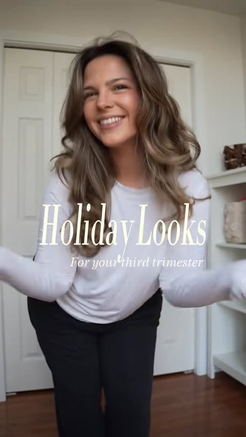 Instagram post by @itsmegzworld_ for PinkBlush Maternity. Caption reads: It's a #prettyinpinkblush kinda christmas.......