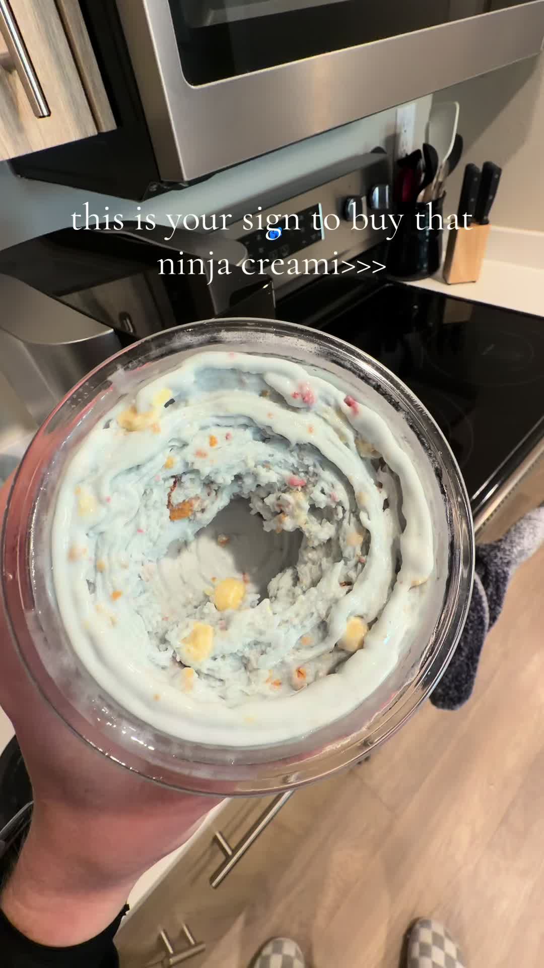 TikTok post by @sydney_affolter for Clean Simple Eats. Caption reads: [...] know, you need it. #ninjacreami @Clean....