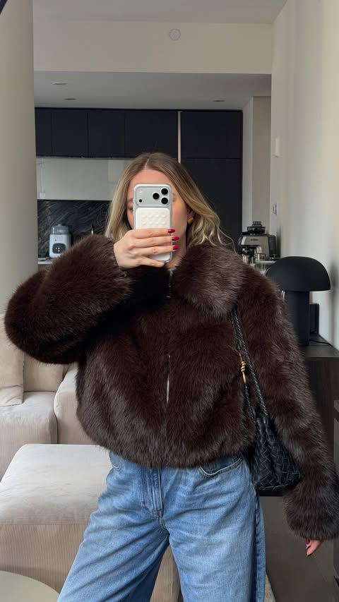 Instagram post by @itiscarine for Mytheresa. Caption reads: me when idk what to wear this winter....