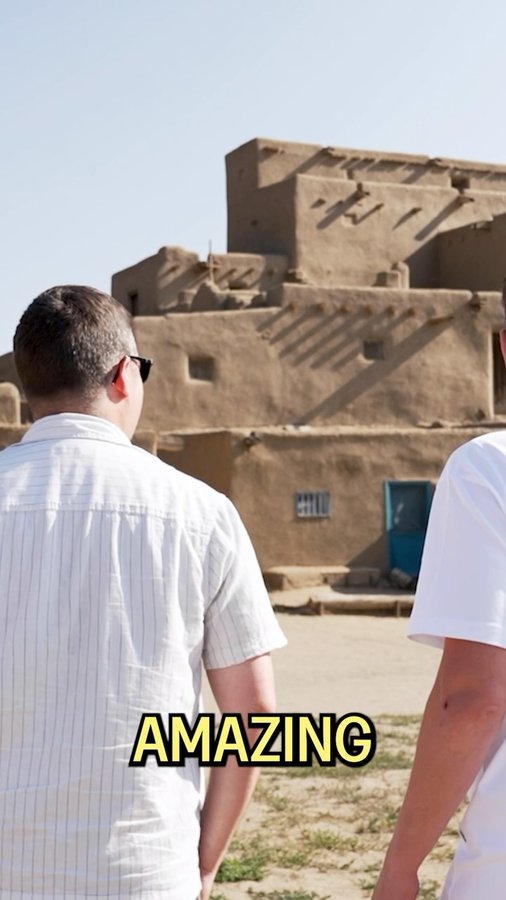 Instagram post by @sortedfood for Visit The USA. Caption reads: What made Taos Pueblo one of the ‘most incredible’....