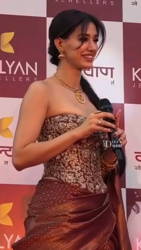 Instagram post by @dishapatani.diaries for Kalyan Jewellers. Caption reads: [...] looking ethereal as she attended....