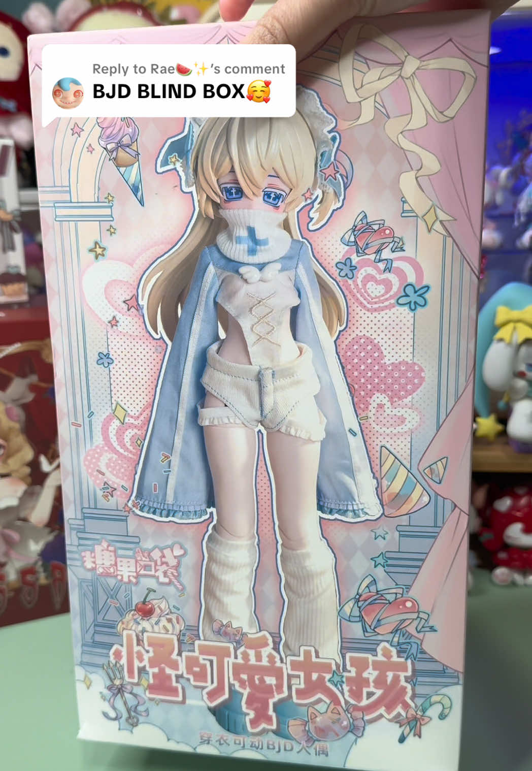 TikTok post by @itsnessi21 for kikagoods. Caption reads: Replying to @Rae🍉✨ 🚨 ANOTHER DAY, ANOTHER BJD....