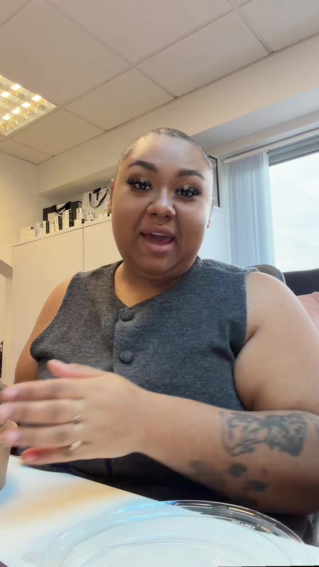 TikTok post by @miahhcarter for BPerfect Cosmetics. Caption reads: Anyone else heard of a Christmas chip 🤣 thanks....