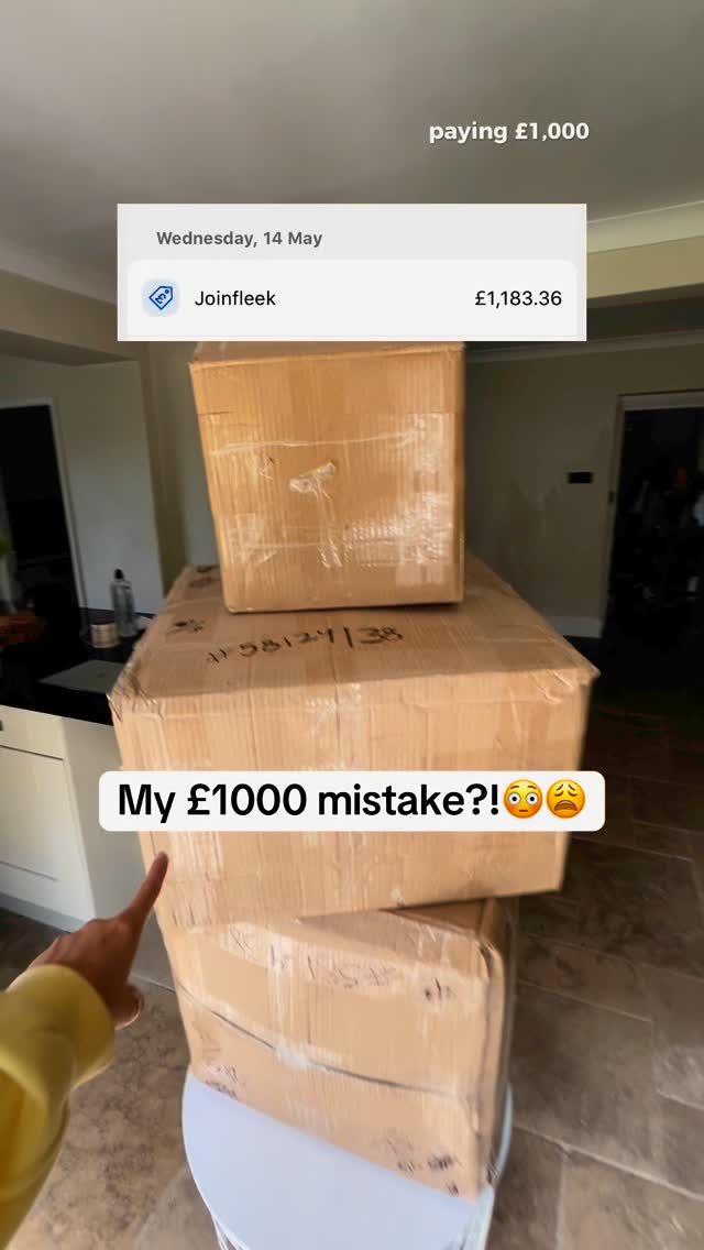 Instagram post by @beckysbazaar for Join Fleek. Caption reads: [...] £1000?🤔💸 Make sure you check out....
