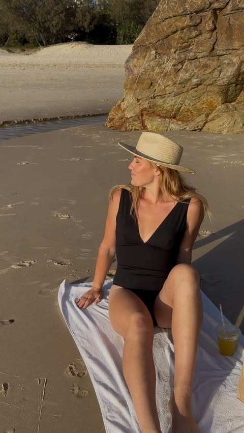 Instagram post by @abrittslife for Modibodi. Caption reads: @modibodi period swimwear: officially tried and....