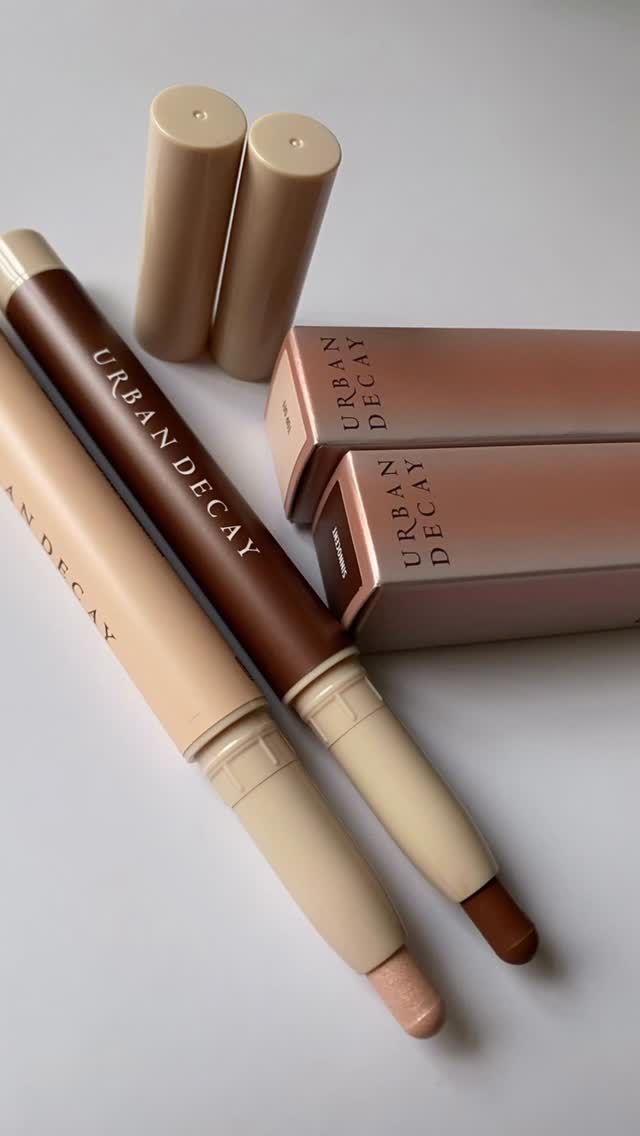 Instagram post by @thebeautyreviewer1 for Urban Decay. Caption reads: Introducing a newly released eyeshadow stick by....