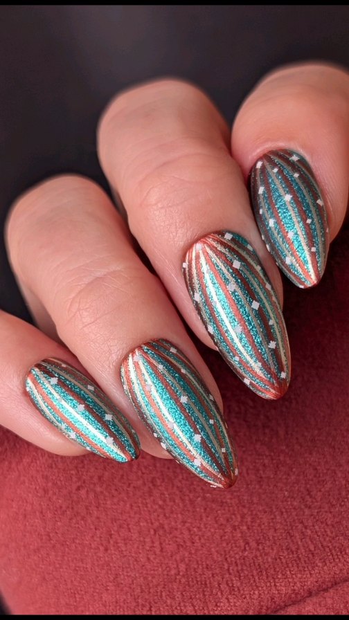 Instagram post by @pickynailart for Madam Glam. Caption reads: Sparkly ornaments tutorial. *Contains PR*

I liked....