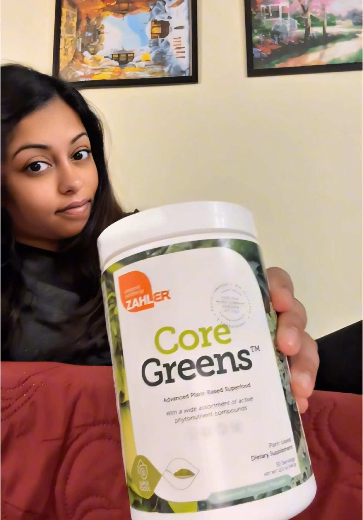 TikTok post by @vvaishnavi04 for Zahler Nutrition. Caption reads: Woke up feeling drained… again? 😩 Not anymore.....