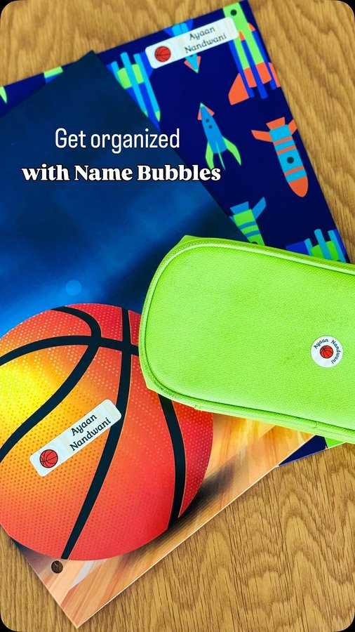 Instagram post by @playbakecreate for Name Bubbles. Caption reads: [...] midst of the daily chaos, we turn to....