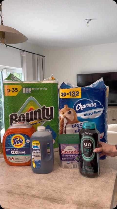 Instagram post by @mydoseofhome for P&G. Caption reads: [...] feeling. Stock up on your favorite P&G home....