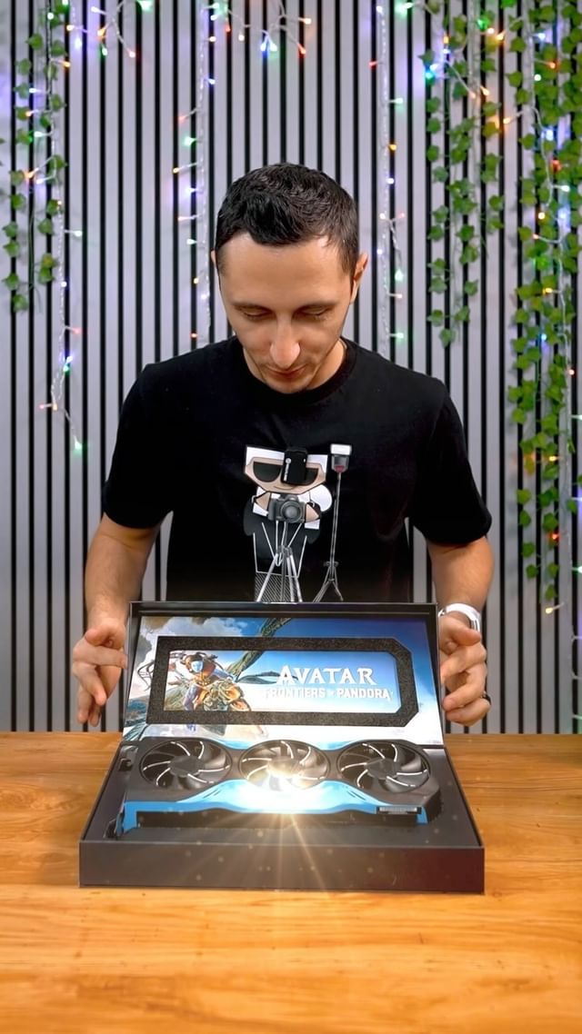 Instagram post by an influencer for AMD. Caption reads: AMD sent me 4 of these Avatar-themed [...].