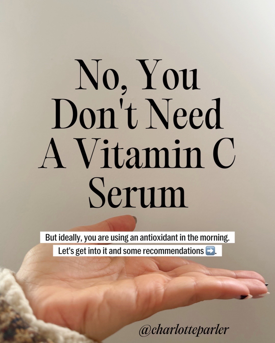 TikTok post by @charlotteparler for SkinCeuticals. Caption reads: But a LOT has happened since it became popularized....