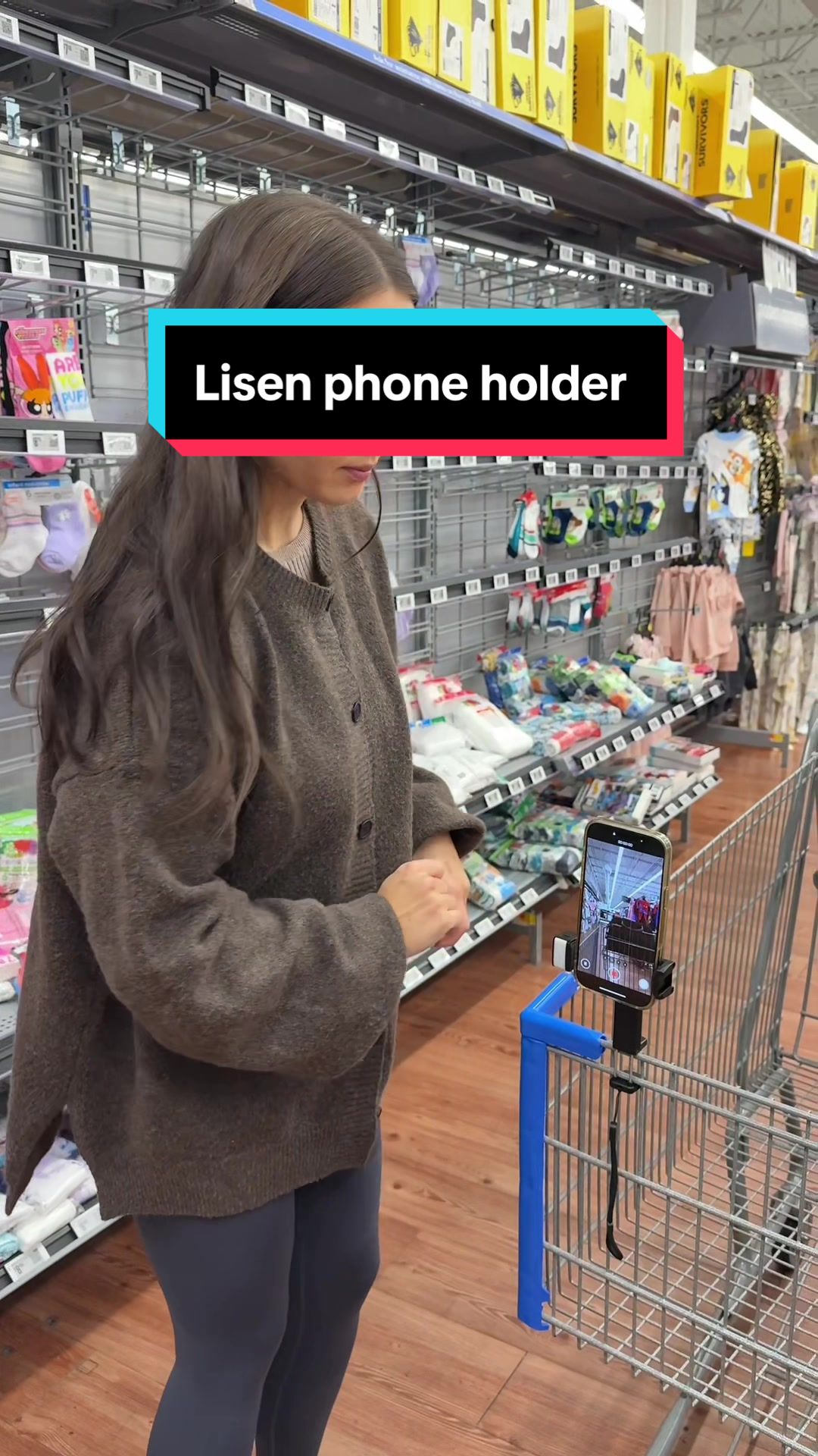 TikTok post by @sincerelyzina for LISEN. Caption reads: [...] actually want to watch!! #phoneholder....