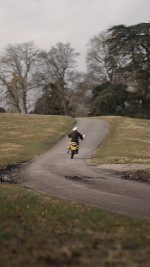 Instagram post by @thebritishmotorbiker for Triumph Motorcycles. Caption reads: [...] 1200 XE. #triumphscrambler....
