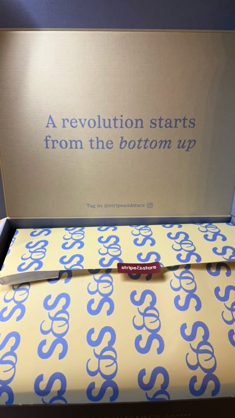 Instagram post by @annetwist for Stripe & Stare. Caption reads: Thank you @stripeandstare  for this wonderful box....